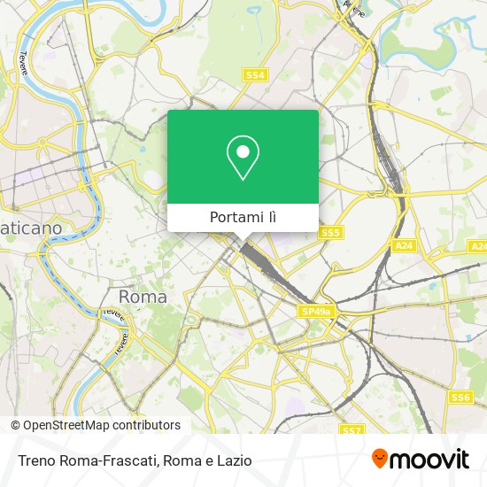 Mappa Treno Roma-Frascati