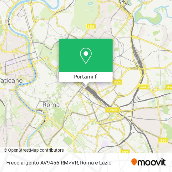 Mappa Frecciargento AV9456 RM>VR