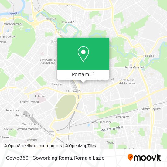 Mappa Cowo360 - Coworking Roma