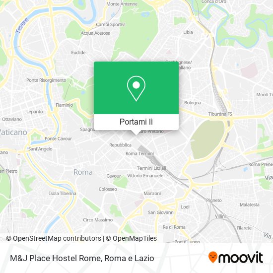 Mappa M&J Place Hostel Rome