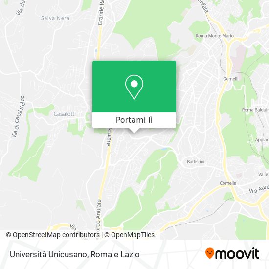 Mappa Università Unicusano