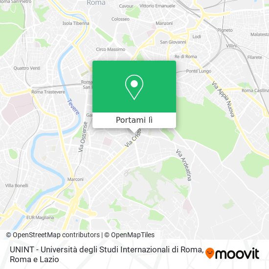 Mappa UNINT - Università degli Studi Internazionali di Roma