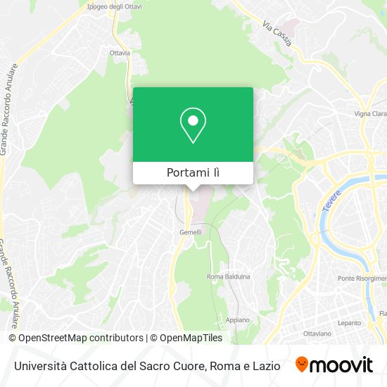 Mappa Università Cattolica del Sacro Cuore