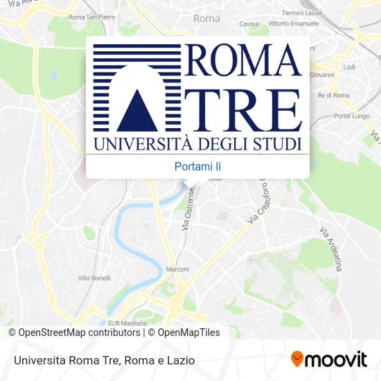 Mappa Universita Roma Tre