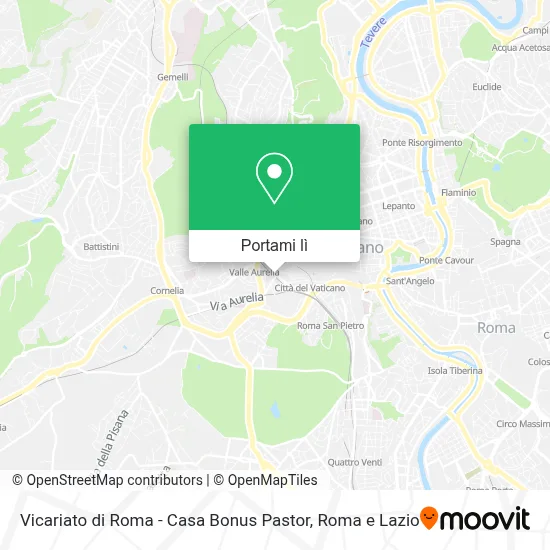 Mappa Vicariato di Roma - Casa Bonus Pastor