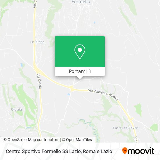 Mappa Centro Sportivo Formello SS Lazio