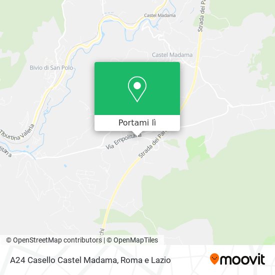 Mappa A24 Casello Castel Madama