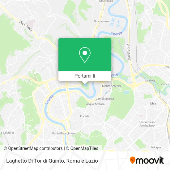 Mappa Laghetto Di Tor di Quinto