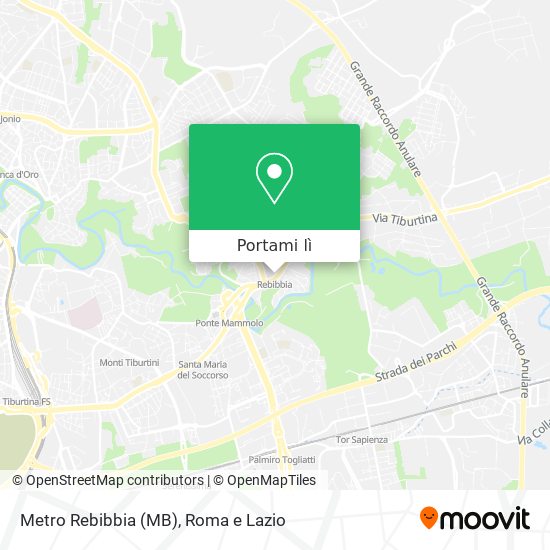 Mappa Metro Rebibbia (MB)