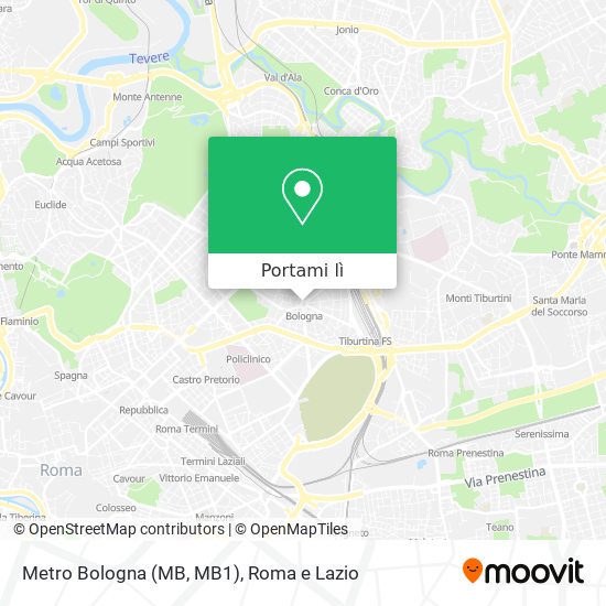 Mappa Metro Bologna (MB, MB1)