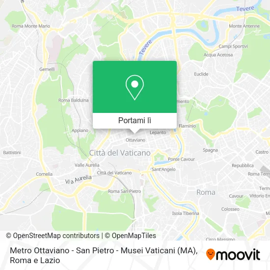 Mappa Metro Ottaviano - San Pietro - Musei Vaticani (MA)