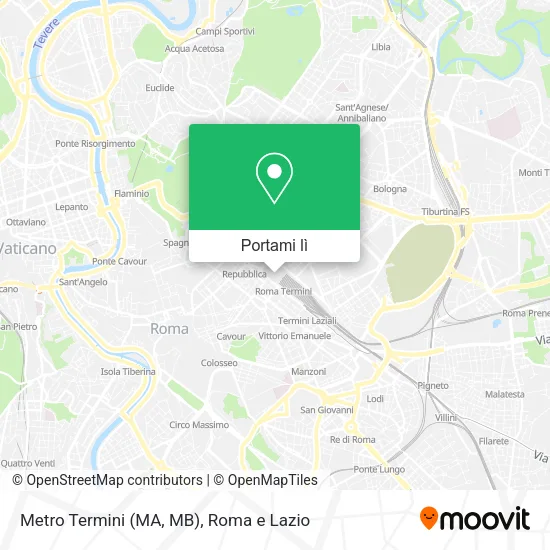 Mappa Metro Termini (MA, MB)