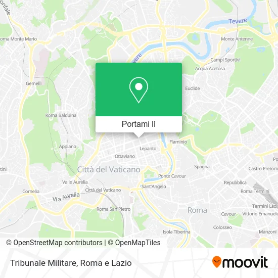 Mappa Tribunale Militare