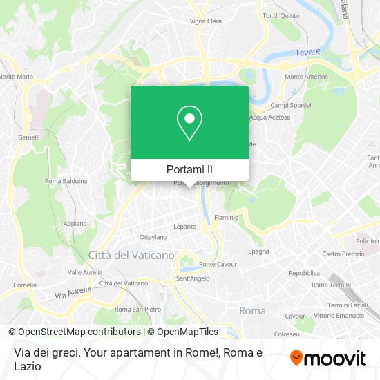 Mappa Via dei greci. Your apartament in Rome!