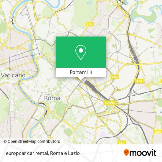 Mappa europcar car rental