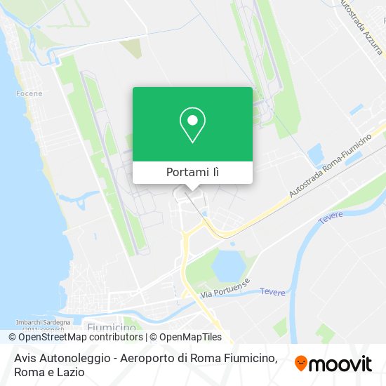 Mappa Avis Autonoleggio - Aeroporto di Roma Fiumicino