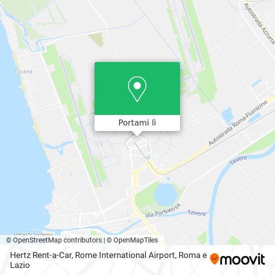Mappa Hertz Rent-a-Car, Rome International Airport