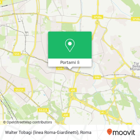 Mappa Walter Tobagi (linea Roma-Giardinetti)