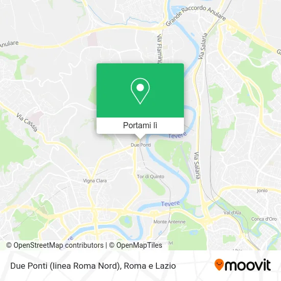 Mappa Due Ponti (linea Roma Nord)