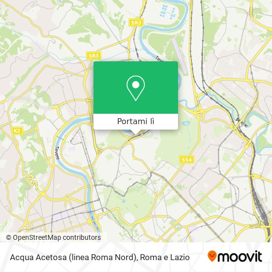 Mappa Acqua Acetosa (linea Roma Nord)