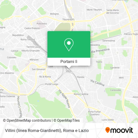 Mappa Villini (linea Roma-Giardinetti)