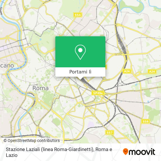 Mappa Stazione Laziali (linea Roma-Giardinetti)
