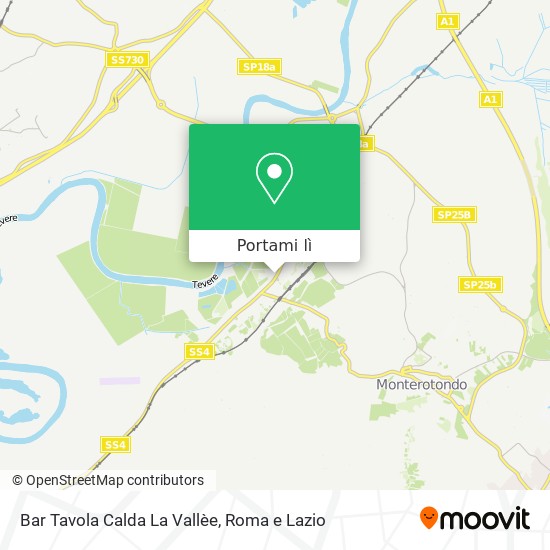 Mappa Bar Tavola Calda La Vallèe