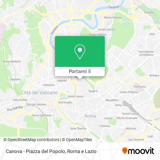 Mappa Canova - Piazza del Popolo
