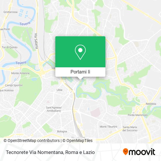 Mappa Tecnorete Via Nomentana
