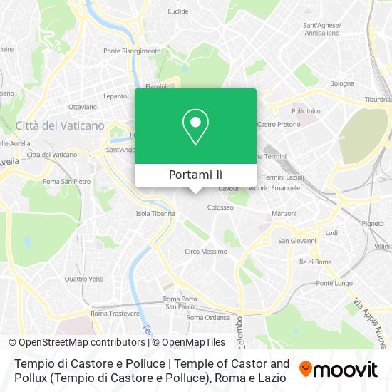 Mappa Tempio di Castore e Polluce | Temple of Castor and Pollux