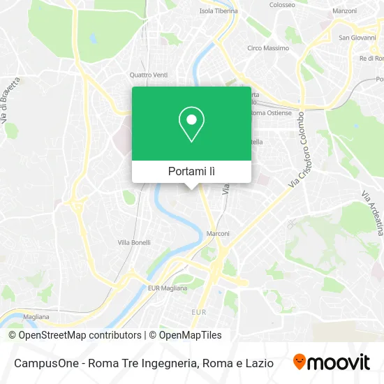 Mappa CampusOne - Roma Tre Ingegneria