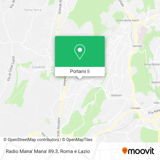 Mappa Radio Mana' Mana' 89.3