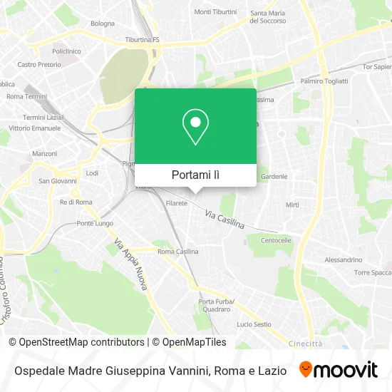 Mappa Ospedale Madre Giuseppina Vannini