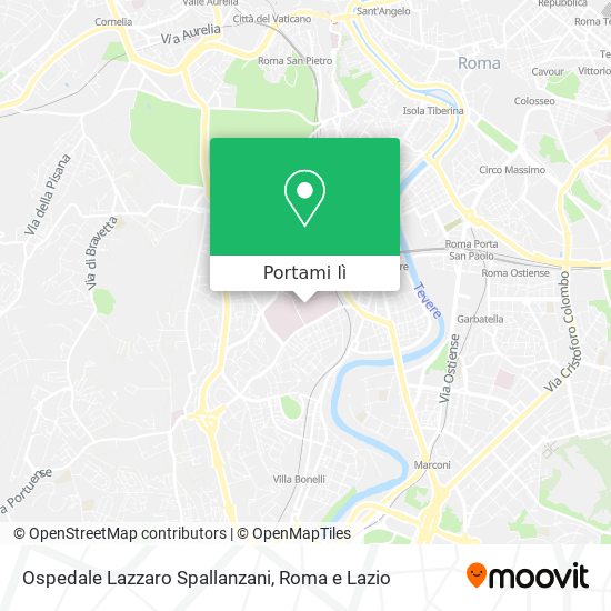 Mappa Ospedale  Lazzaro Spallanzani
