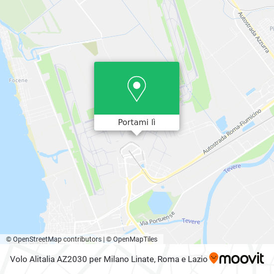 Mappa Volo Alitalia AZ2030 per Milano Linate