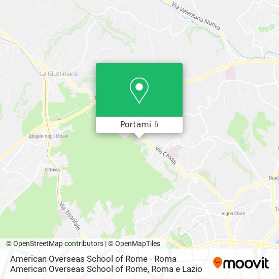 Mappa American Overseas School of Rome - Roma American Overseas School of Rome