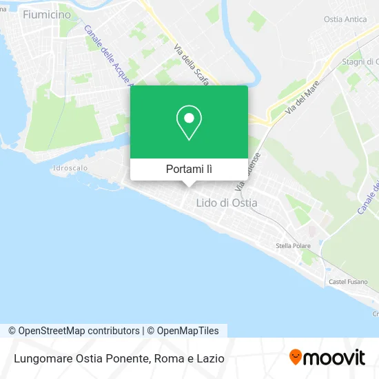 Mappa Lungomare Ostia Ponente