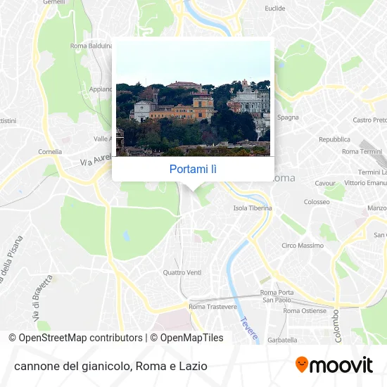 Mappa cannone del gianicolo