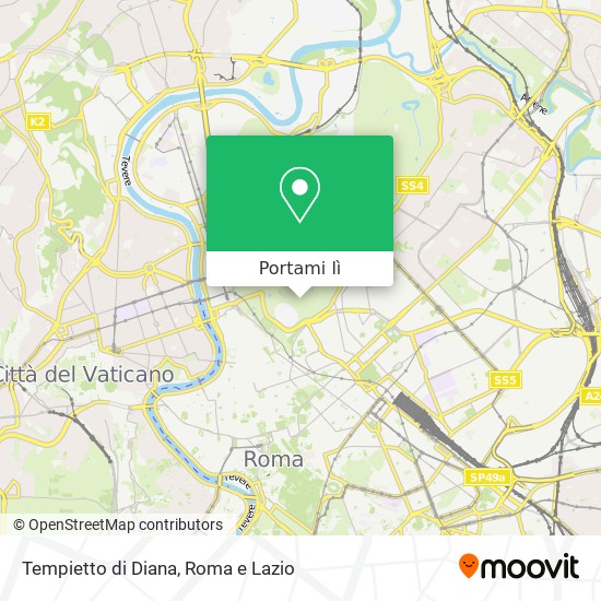 Mappa Tempietto di Diana