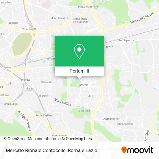 Mappa Mercato Rionale Centocelle