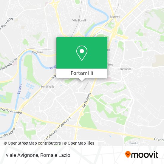 Mappa viale Avignone