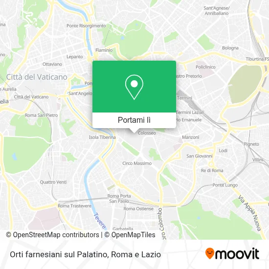 Mappa Orti farnesiani sul Palatino