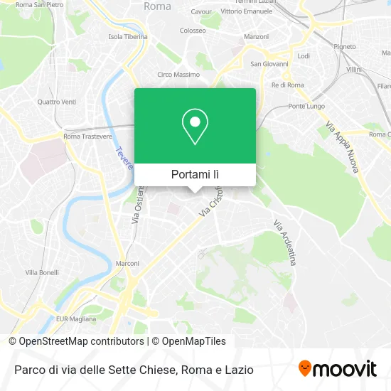 Mappa Parco di via delle Sette Chiese