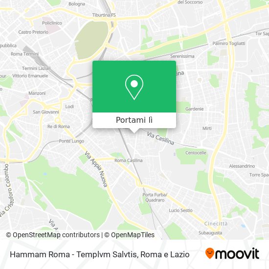 Mappa Hammam Roma - Templvm Salvtis