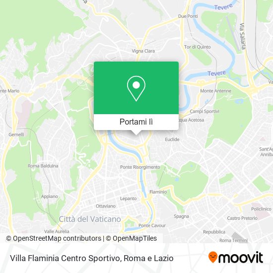 Mappa Villa Flaminia Centro Sportivo