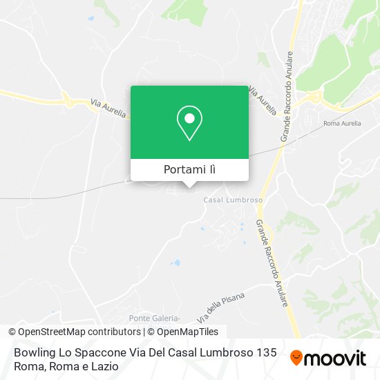 Mappa Bowling Lo Spaccone Via Del Casal Lumbroso 135 Roma