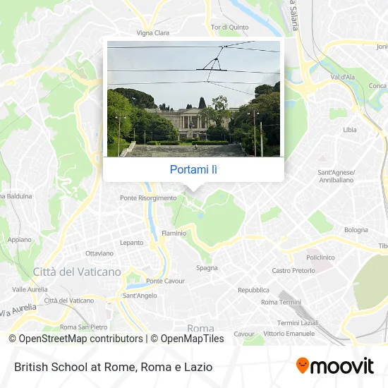 Mappa British School at Rome