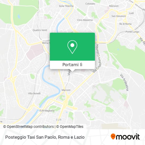 Mappa Posteggio Taxi San Paolo