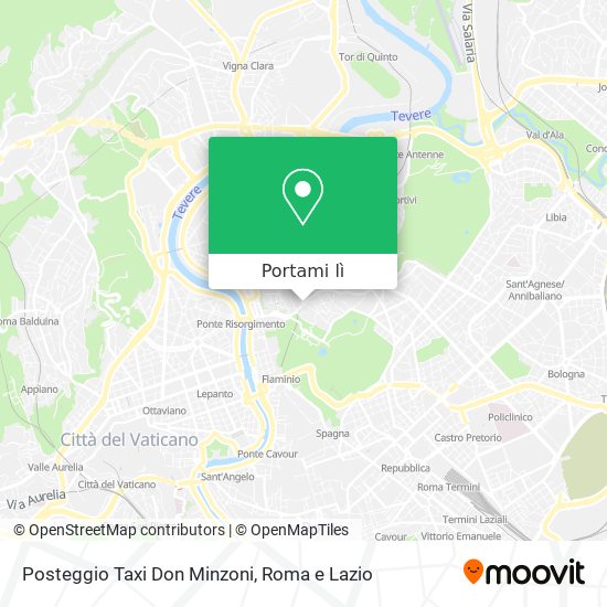 Mappa Posteggio Taxi Don Minzoni