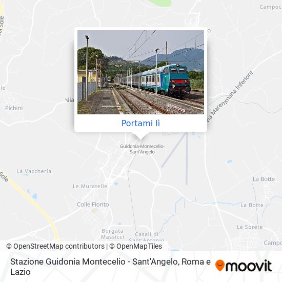 Mappa Stazione Guidonia Montecelio - Sant'Angelo